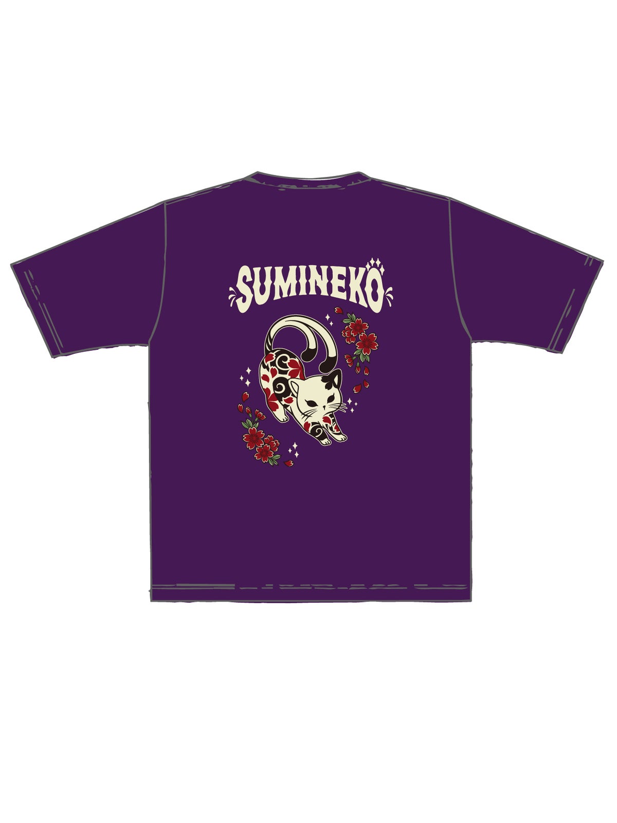 【SUMINEKO】“スミネコ 2nd anniversary 伸び猫”プリントTシャツ 3