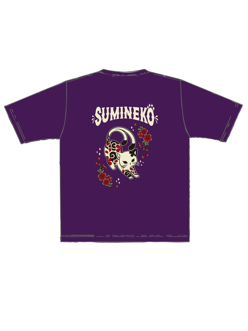 【SUMINEKO】“スミネコ 2nd anniversary 伸び猫”プリントTシャツ 3