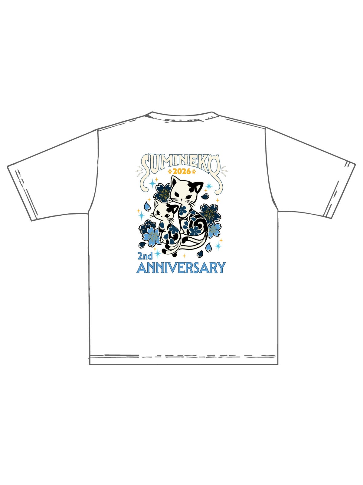 【SUMINEKO】“スミネコ 2nd anniversary チビねこ”プリントTシャツ 1