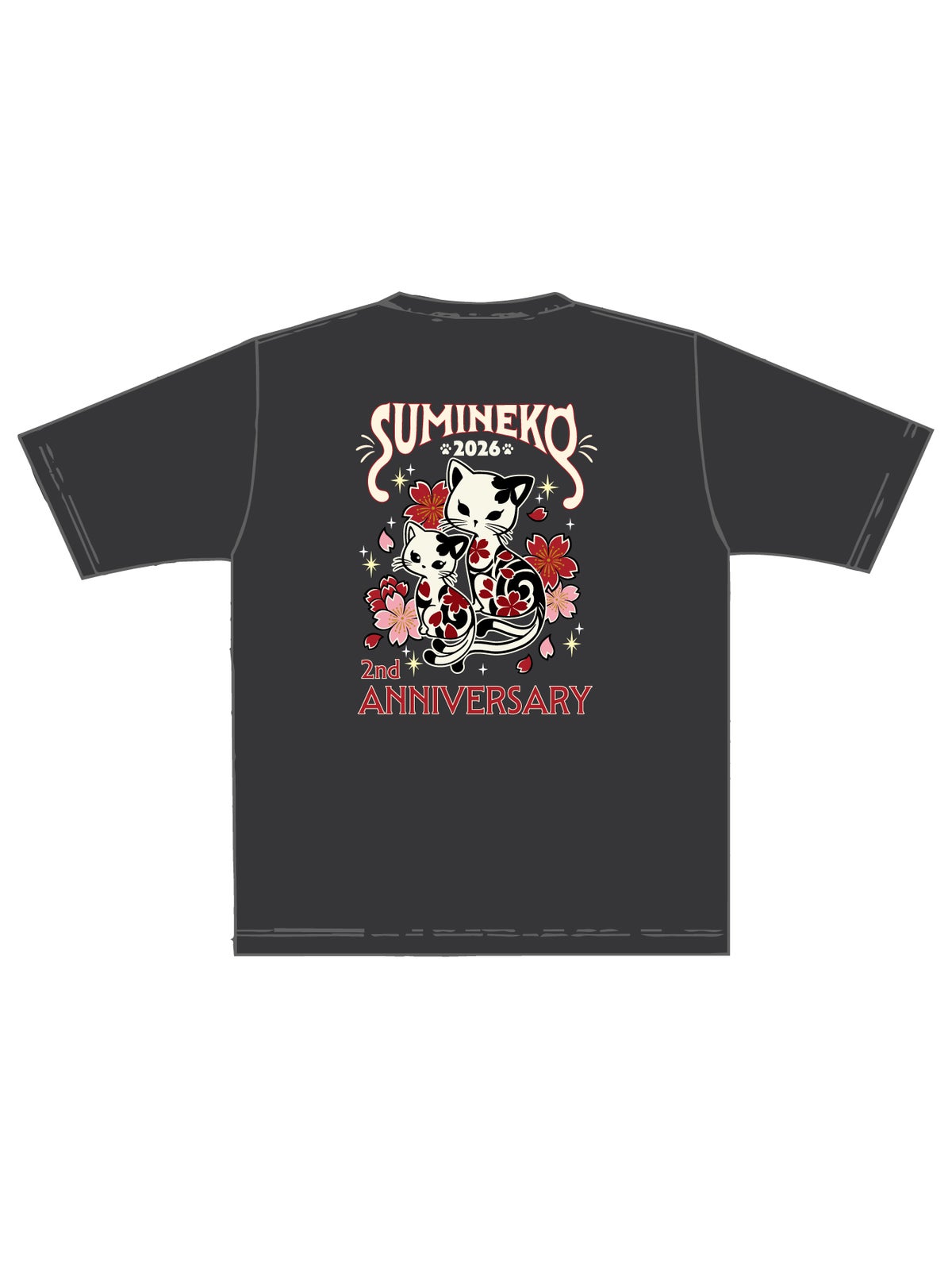 【SUMINEKO】“スミネコ 2nd anniversary チビねこ”プリントTシャツ 1