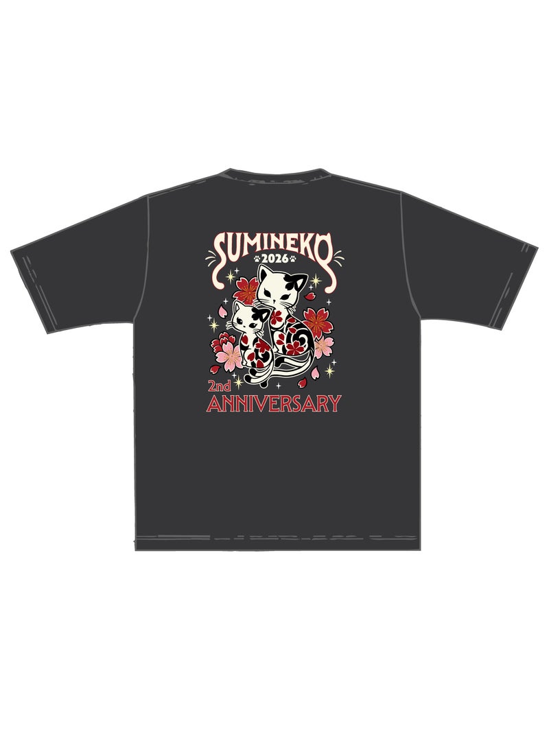 【SUMINEKO】“スミネコ 2nd anniversary チビねこ”プリントTシャツ 1