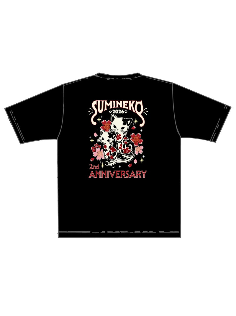【SUMINEKO】“スミネコ 2nd anniversary チビねこ”プリントTシャツ 1