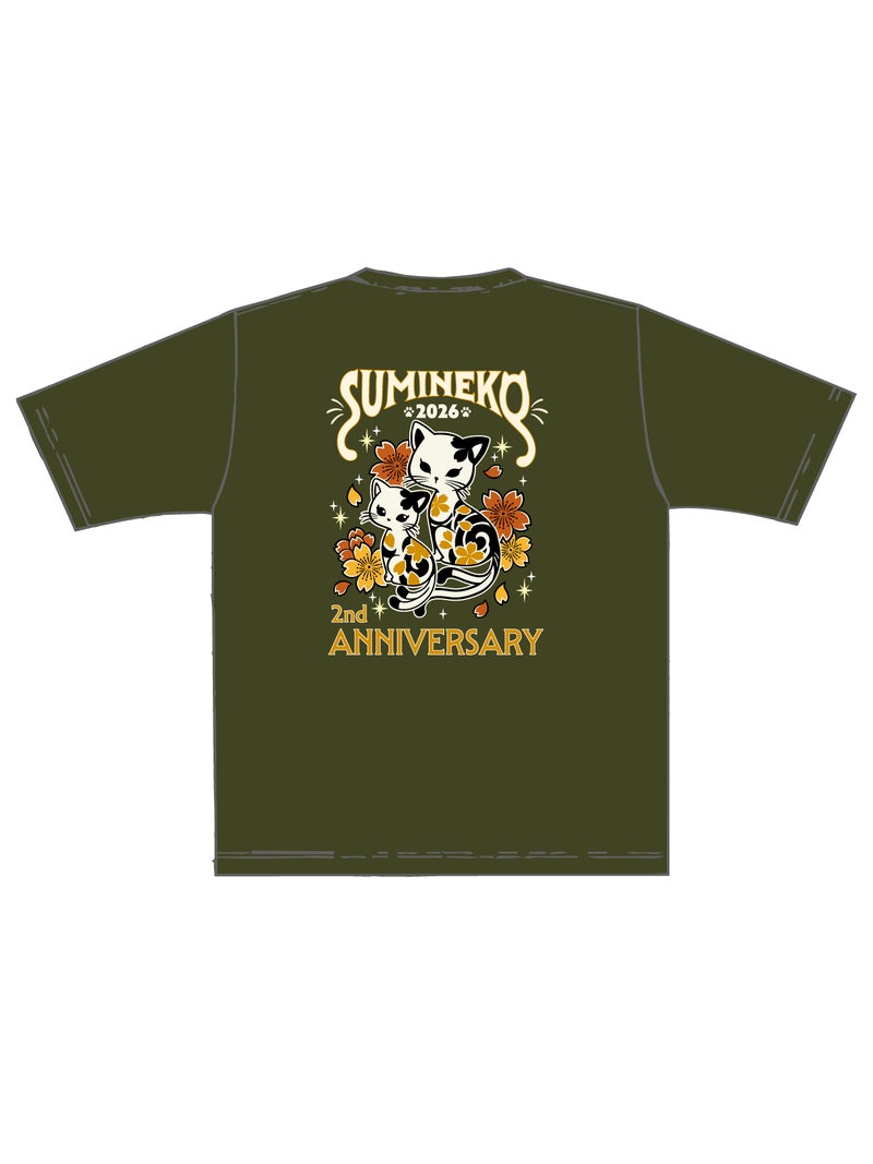 【SUMINEKO】“スミネコ 2nd anniversary チビねこ”プリントTシャツ 3