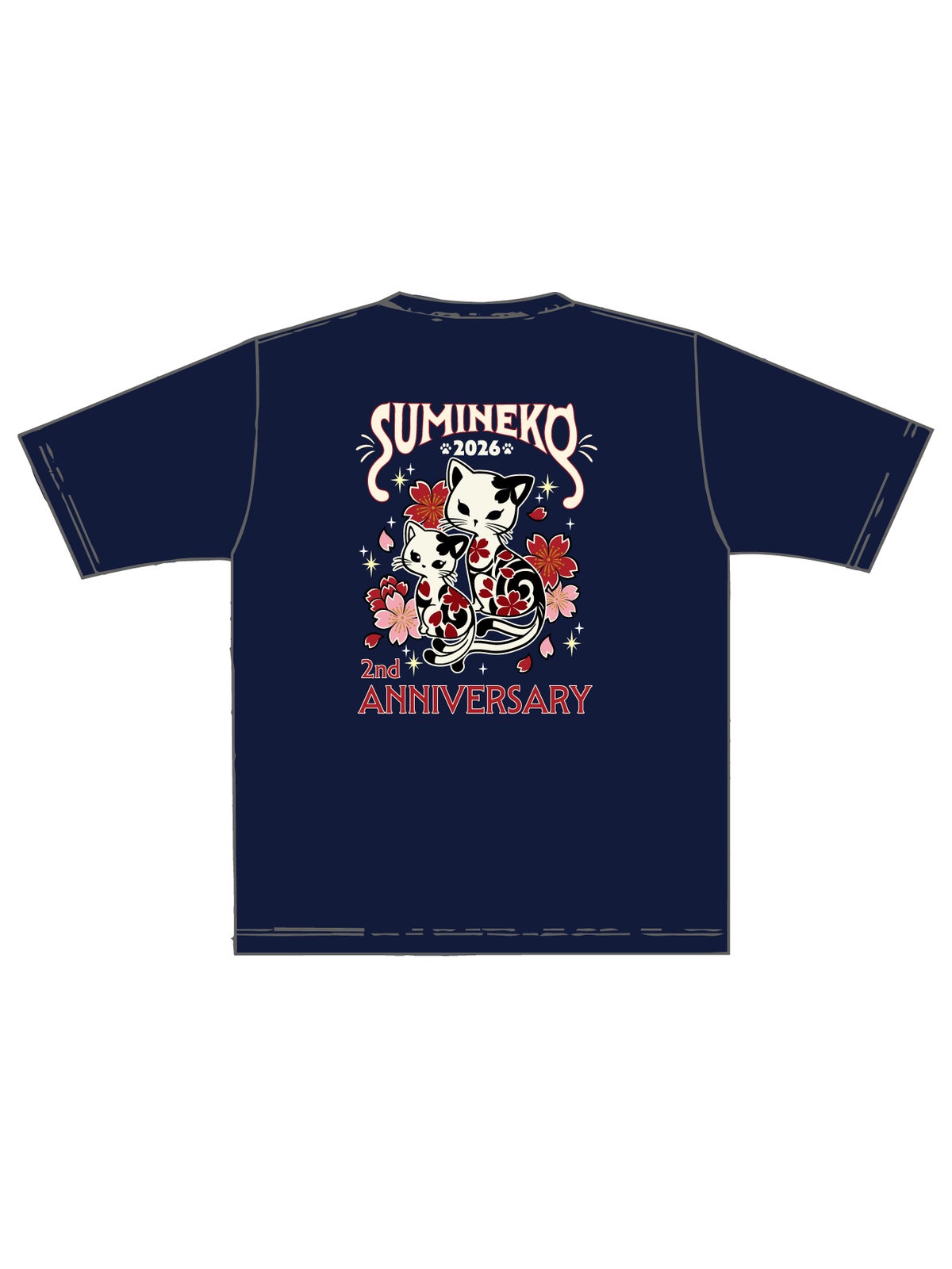 【SUMINEKO】“スミネコ 2nd anniversary チビねこ”プリントTシャツ 3