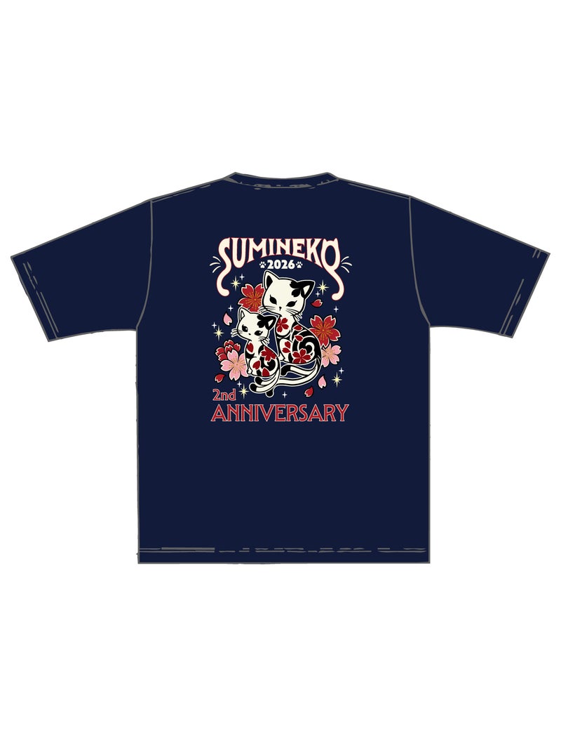 【SUMINEKO】“スミネコ 2nd anniversary チビねこ”プリントTシャツ 3