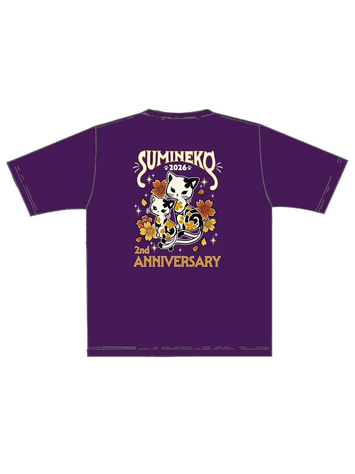 【SUMINEKO】“スミネコ 2nd anniversary チビねこ”プリントTシャツ 3