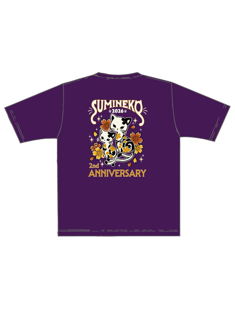 【SUMINEKO】“スミネコ 2nd anniversary チビねこ”プリントTシャツ 3