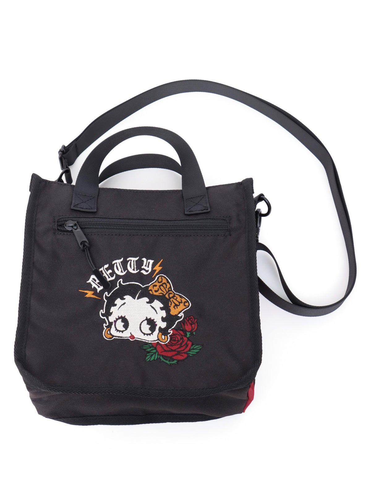 ＜秋の大予約会＞【BETTY BOOP】“やんちゃベティ”刺繍入りショルダーバッグ〔別注〕
