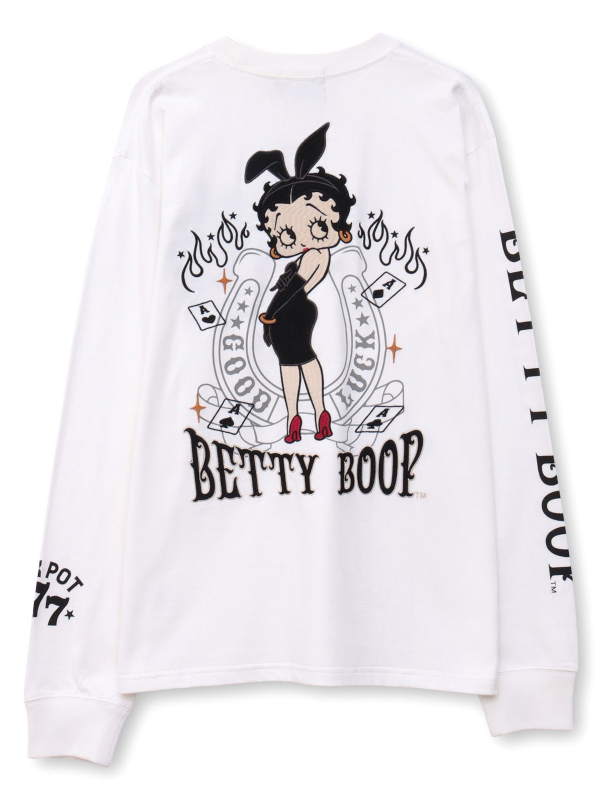 ＜秋の大予約会＞【BETTY BOOP】“バニーベティ”刺繍入りロンT