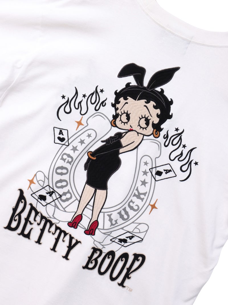 ＜秋の大予約会＞【BETTY BOOP】“バニーベティ”刺繍入りロンT