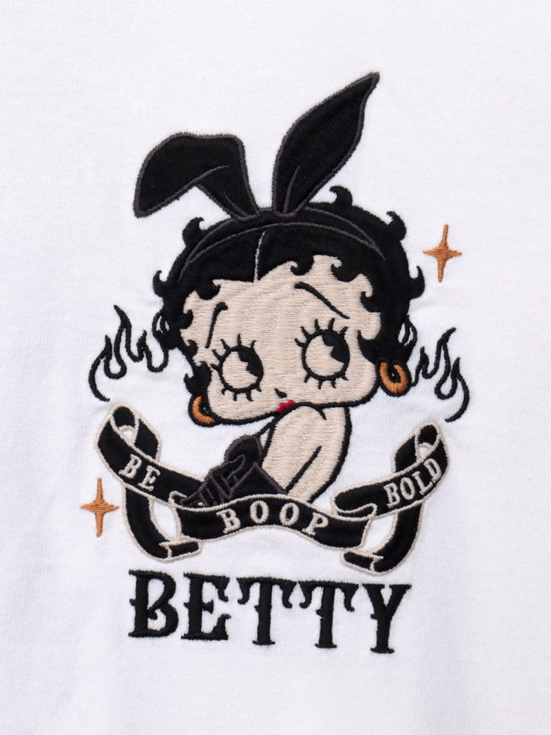 ＜秋の大予約会＞【BETTY BOOP】“バニーベティ”刺繍入りロンT