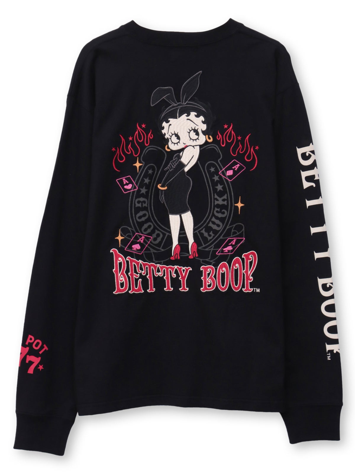 ＜秋の大予約会＞【BETTY BOOP】“バニーベティ”刺繍入りロンT