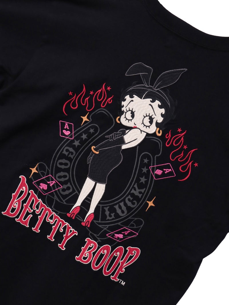 ＜秋の大予約会＞【BETTY BOOP】“バニーベティ”刺繍入りロンT