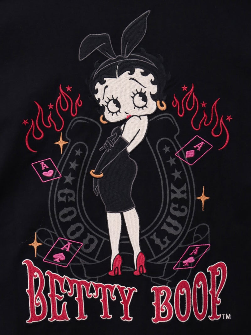 ＜秋の大予約会＞【BETTY BOOP】“バニーベティ”刺繍入りロンT