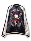 ＜秋の大予約会＞【BETTY BOOP】“オールドタトゥーベティ”総刺繍リバーシブルスカジャン