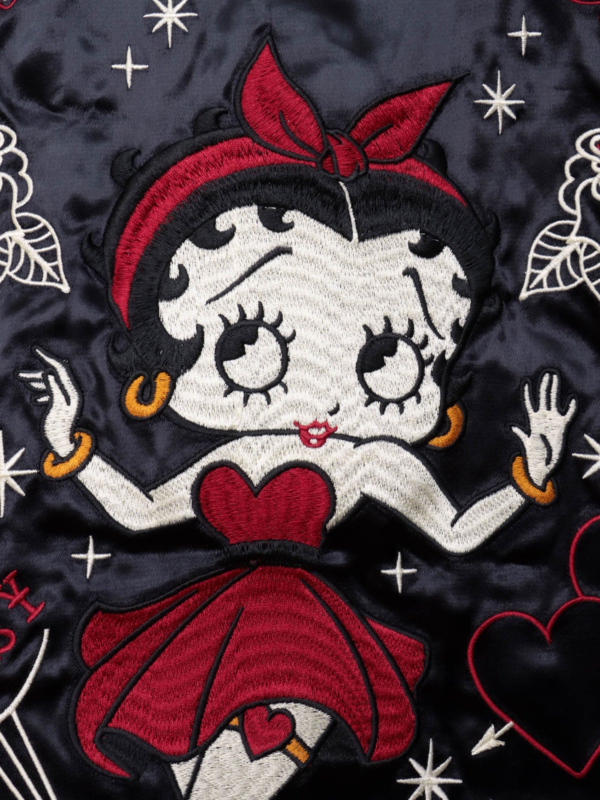 ＜秋の大予約会＞【BETTY BOOP】“オールドタトゥーベティ”総刺繍リバーシブルスカジャン