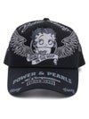 ＜秋の大予約会＞【BETTY BOOP】“BETTY BOOP”刺繍入りメッシュキャップ