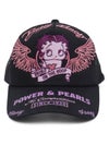 ＜秋の大予約会＞【BETTY BOOP】“BETTY BOOP”刺繍入りメッシュキャップ