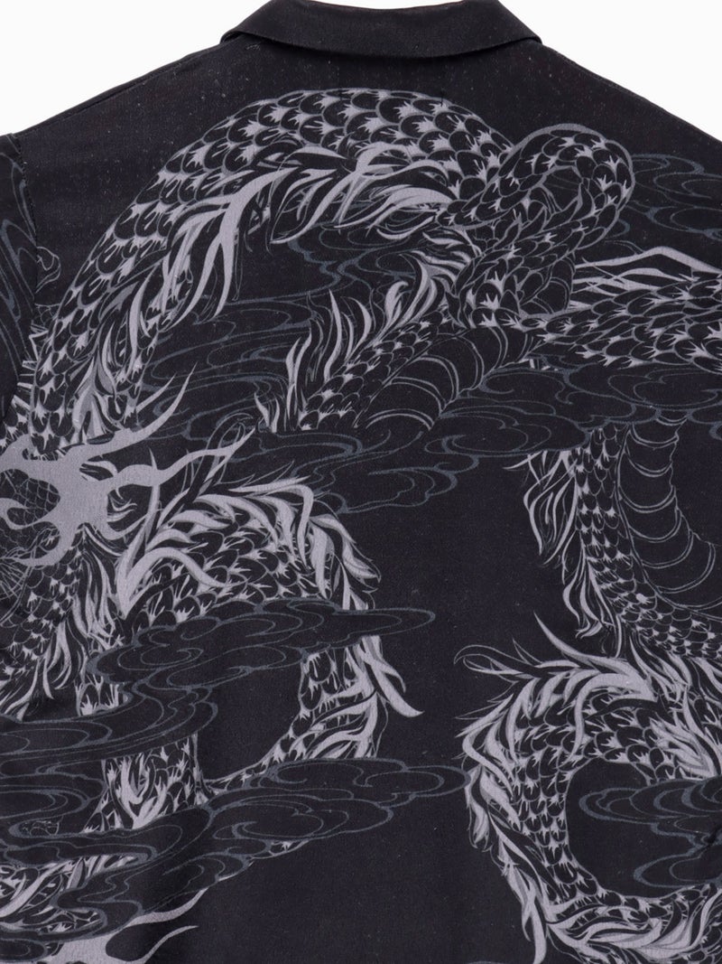 ＜秋の大予約会＞【絡繰魂・粋】“富士山／龍”刺繍入り長袖シャツ