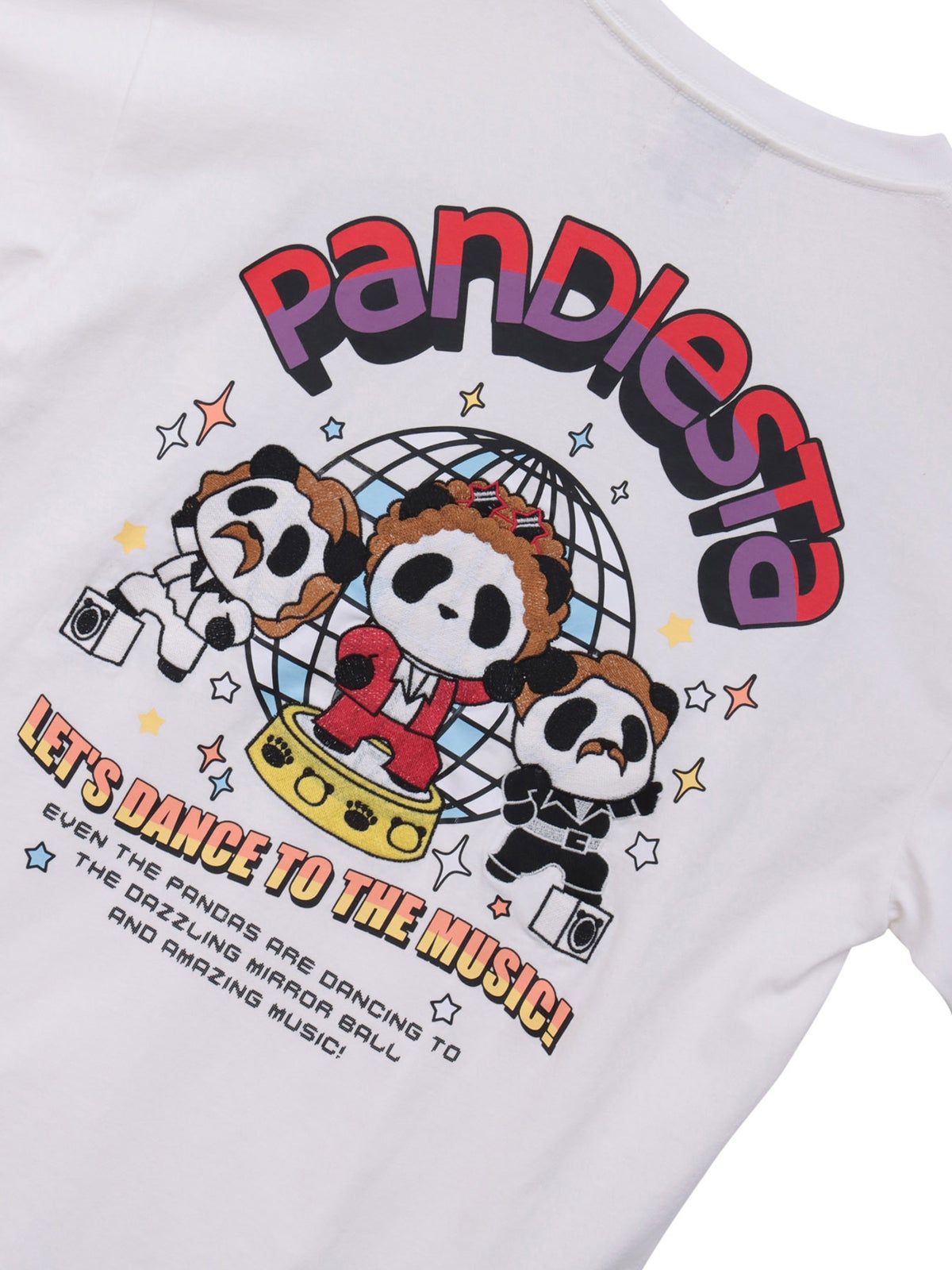 ＜秋の大予約会＞【PANDIESTA JAPAN】“ディスコソウルパンダ”刺繍入りロンT