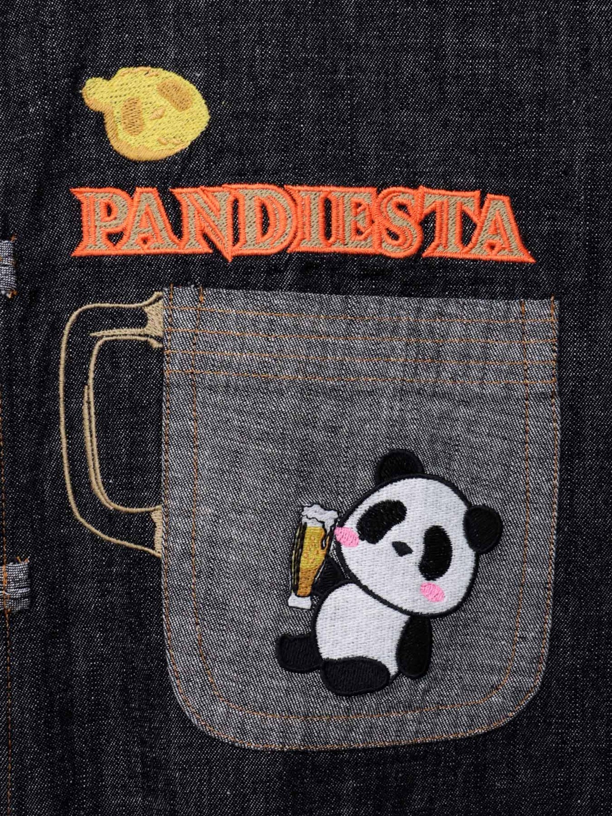 ＜秋の大予約会＞【PANDIESTA JAPAN】“酔いどれパンダ”デニムジャケット〔別注〕