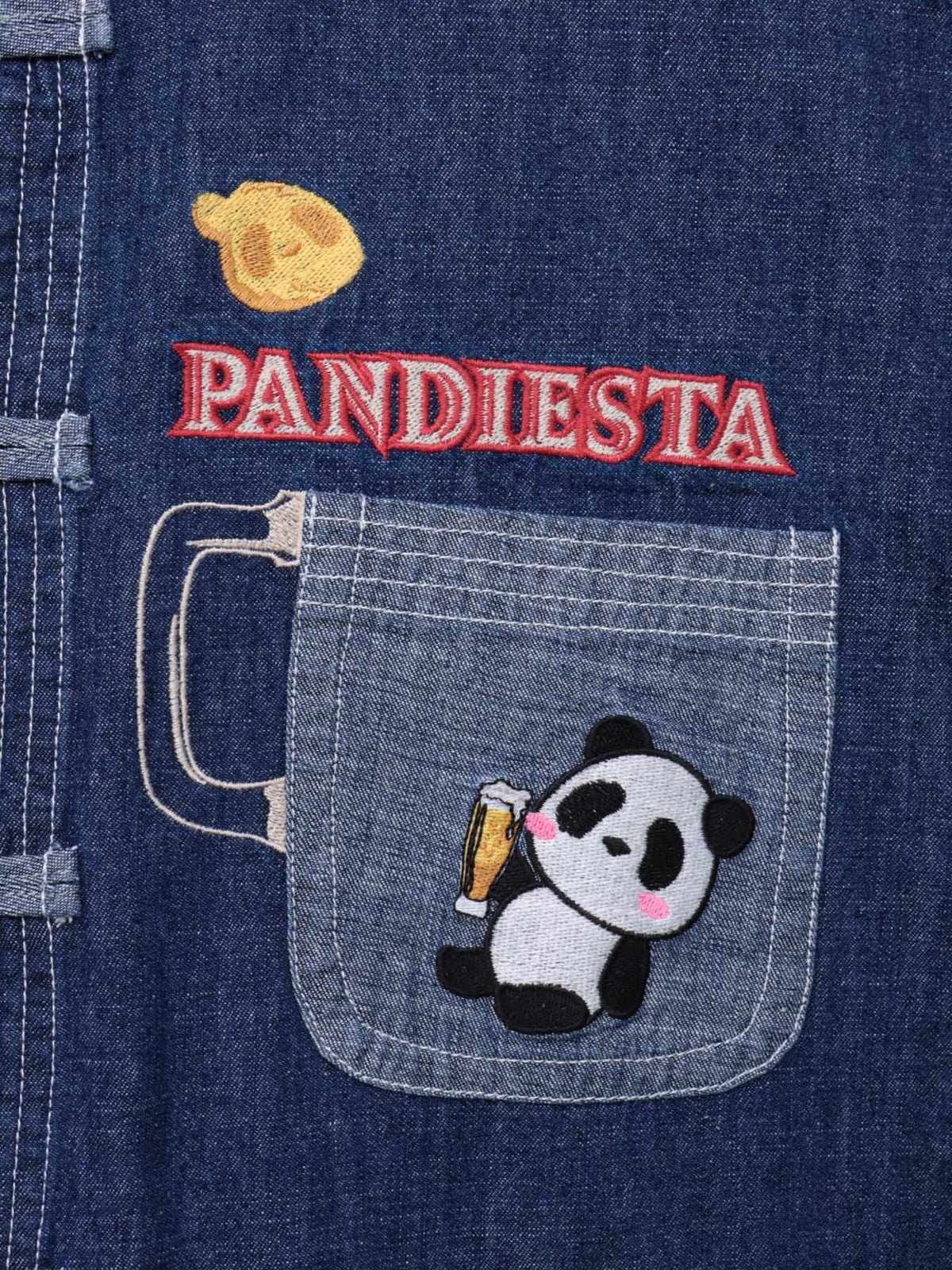 ＜秋の大予約会＞【PANDIESTA JAPAN】“酔いどれパンダ”デニムジャケット〔別注〕