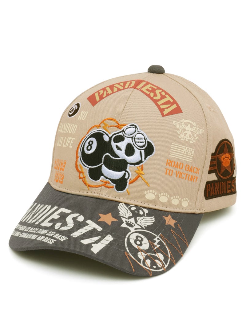＜秋の大予約会＞【PANDIESTA JAPAN】“8ボールパンダ”刺繍入りメッシュCAP