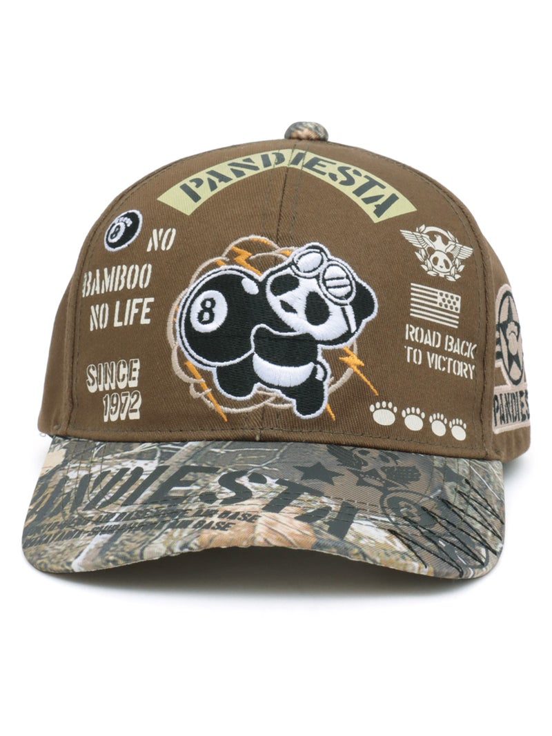 ＜秋の大予約会＞【PANDIESTA JAPAN】“8ボールパンダ”刺繍入りメッシュCAP