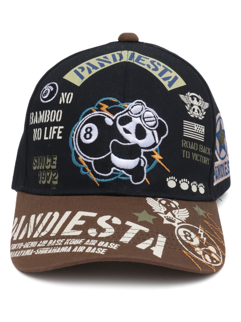 ＜秋の大予約会＞【PANDIESTA JAPAN】“8ボールパンダ”刺繍入りメッシュCAP