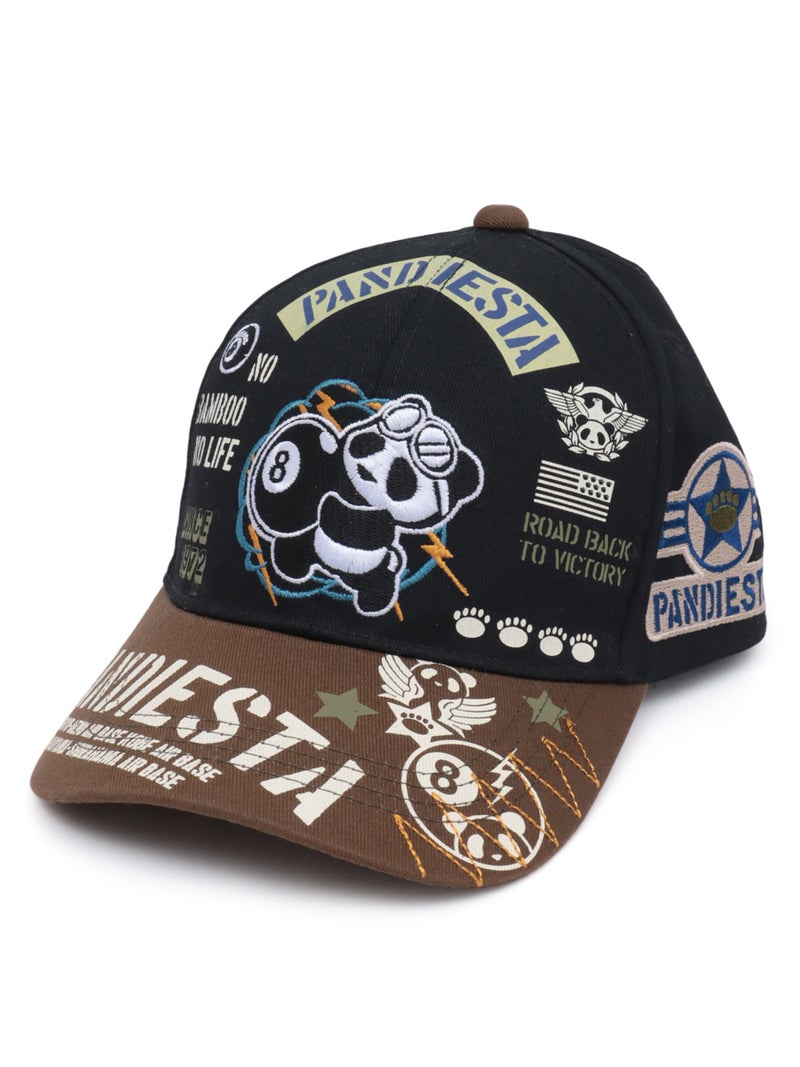 ＜秋の大予約会＞【PANDIESTA JAPAN】“8ボールパンダ”刺繍入りメッシュCAP