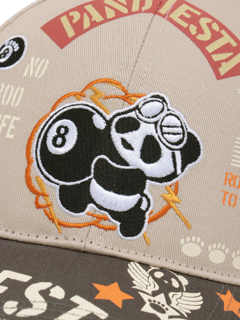 ＜秋の大予約会＞【PANDIESTA JAPAN】“8ボールパンダ”刺繍入りメッシュCAP
