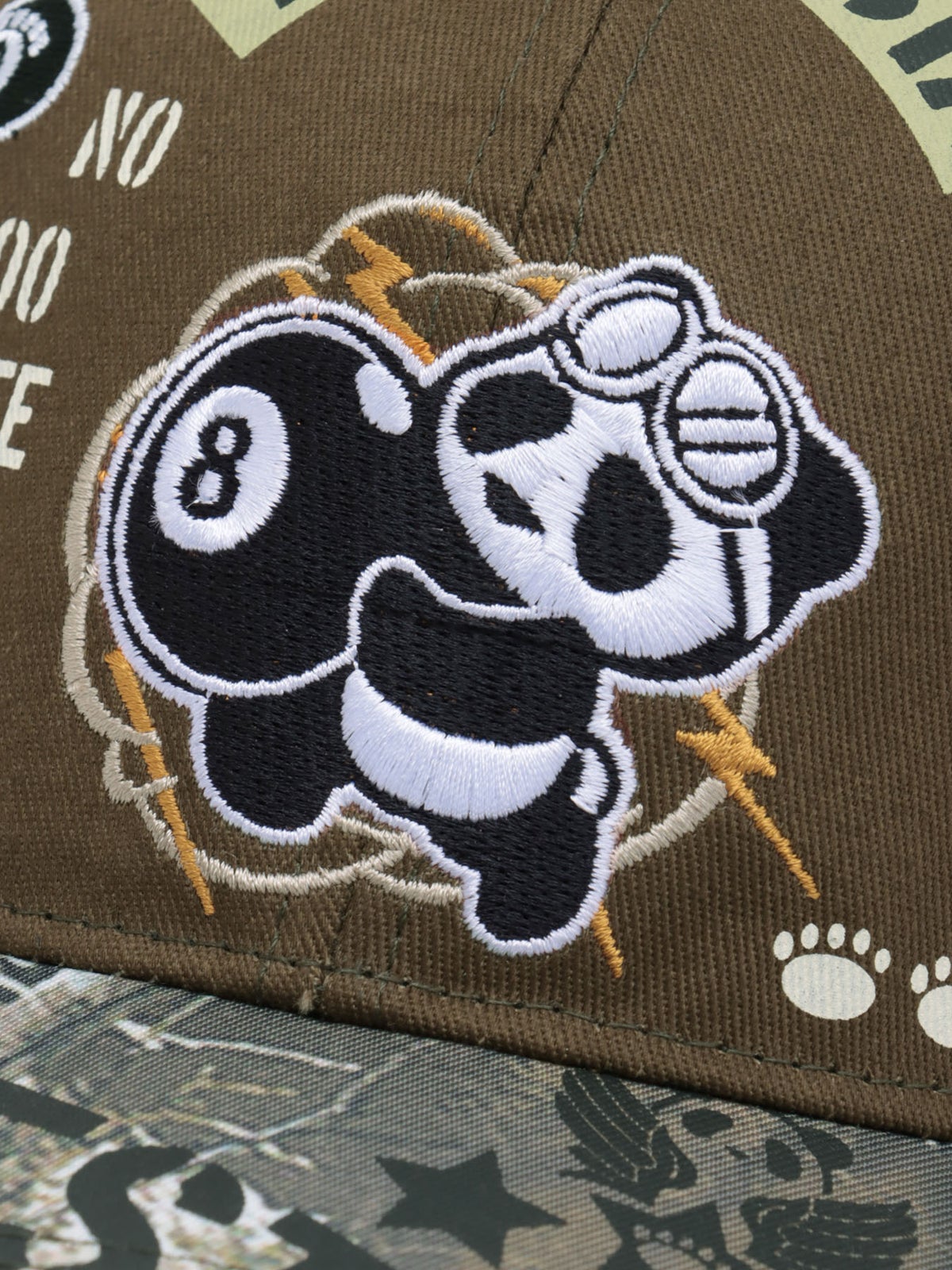 ＜秋の大予約会＞【PANDIESTA JAPAN】“8ボールパンダ”刺繍入りメッシュCAP