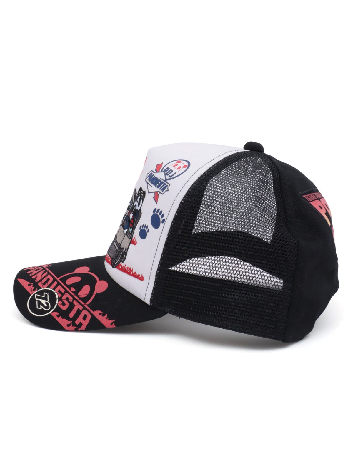 ＜秋の大予約会＞【PANDIESTA JAPAN】“ハコ乗りパンダ”刺繍入りメッシュCAP