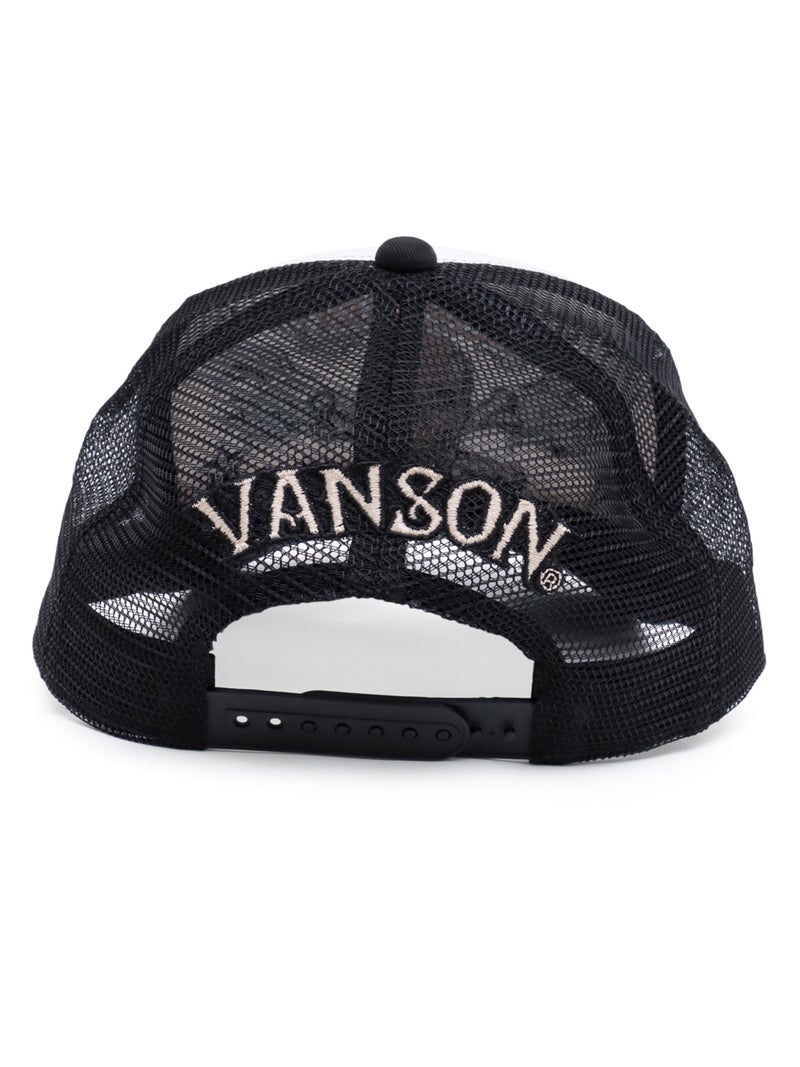 【VANSON】スカル ツイルメッシュキャップ