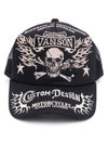 【VANSON】スカル ツイルメッシュキャップ