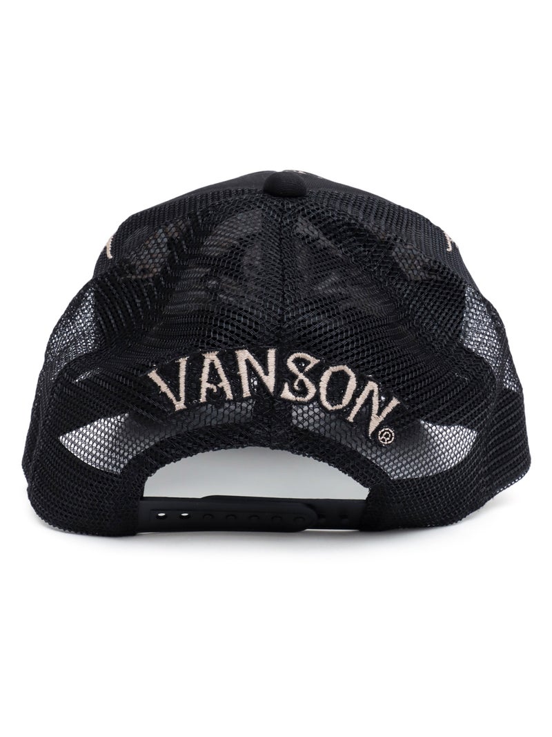 【VANSON】スカル ツイルメッシュキャップ