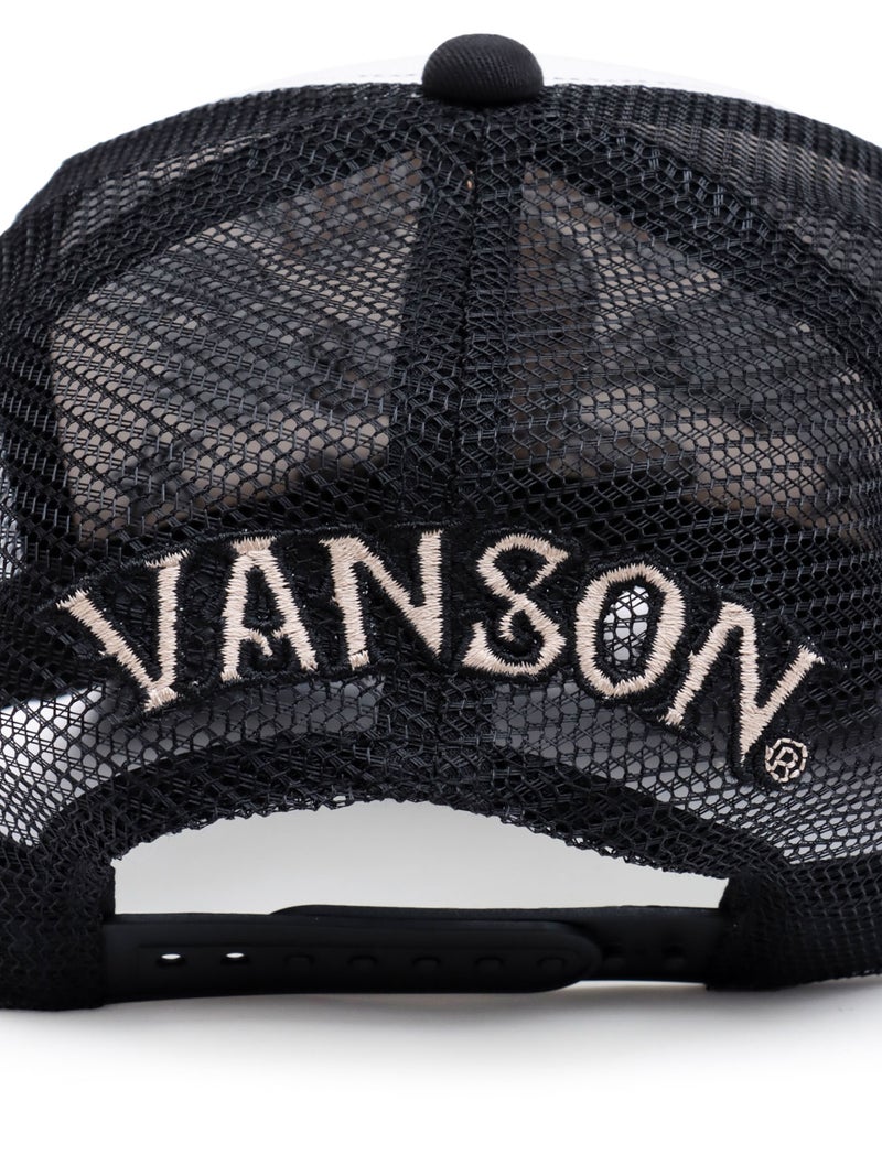 【VANSON】スカル ツイルメッシュキャップ