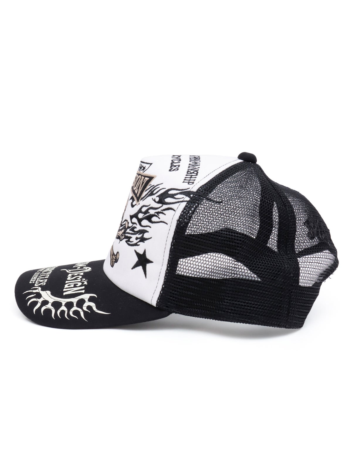 【VANSON】スカル ツイルメッシュキャップ