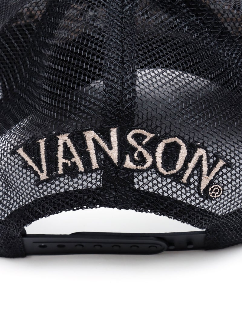 【VANSON】スカル ツイルメッシュキャップ