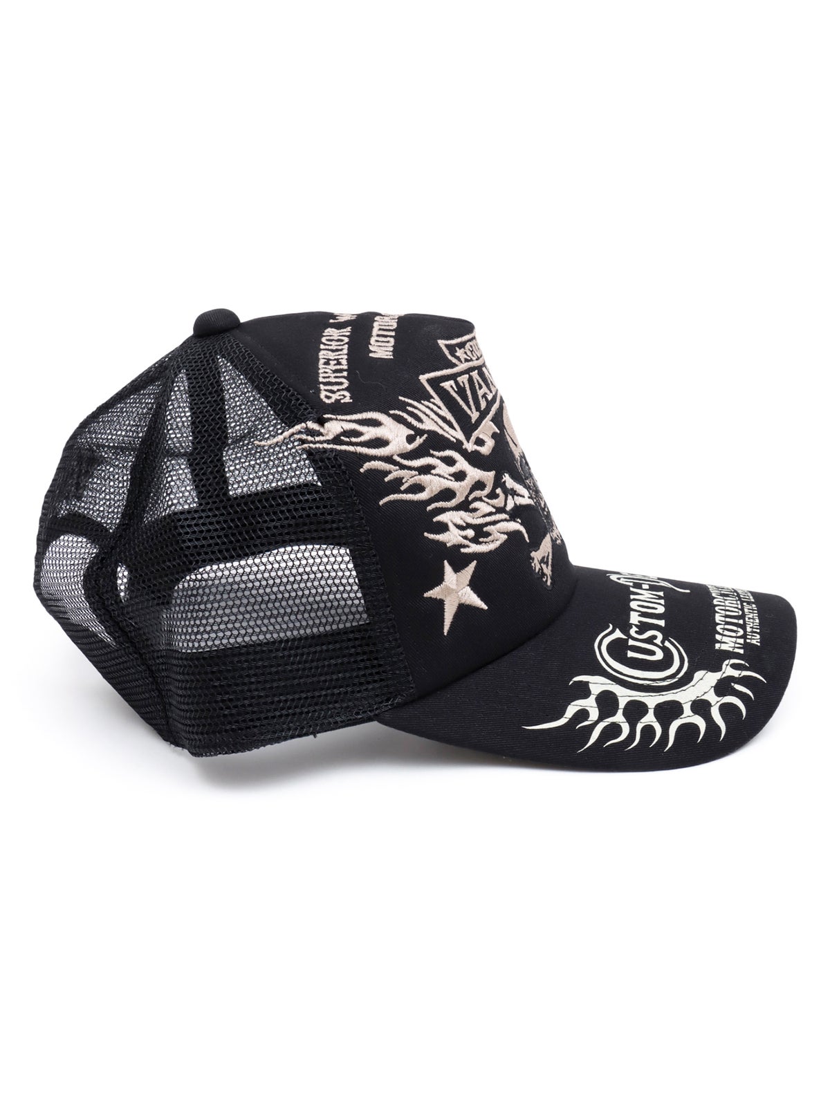 【VANSON】スカル ツイルメッシュキャップ