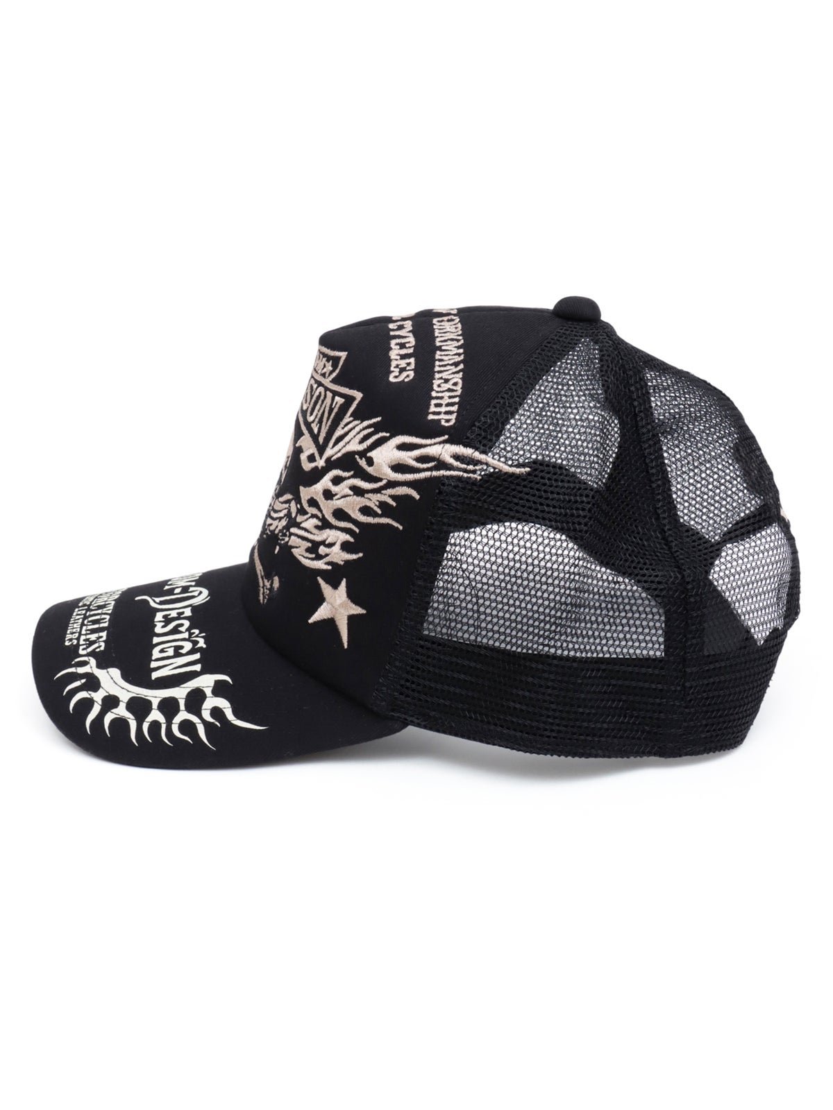 【VANSON】スカル ツイルメッシュキャップ