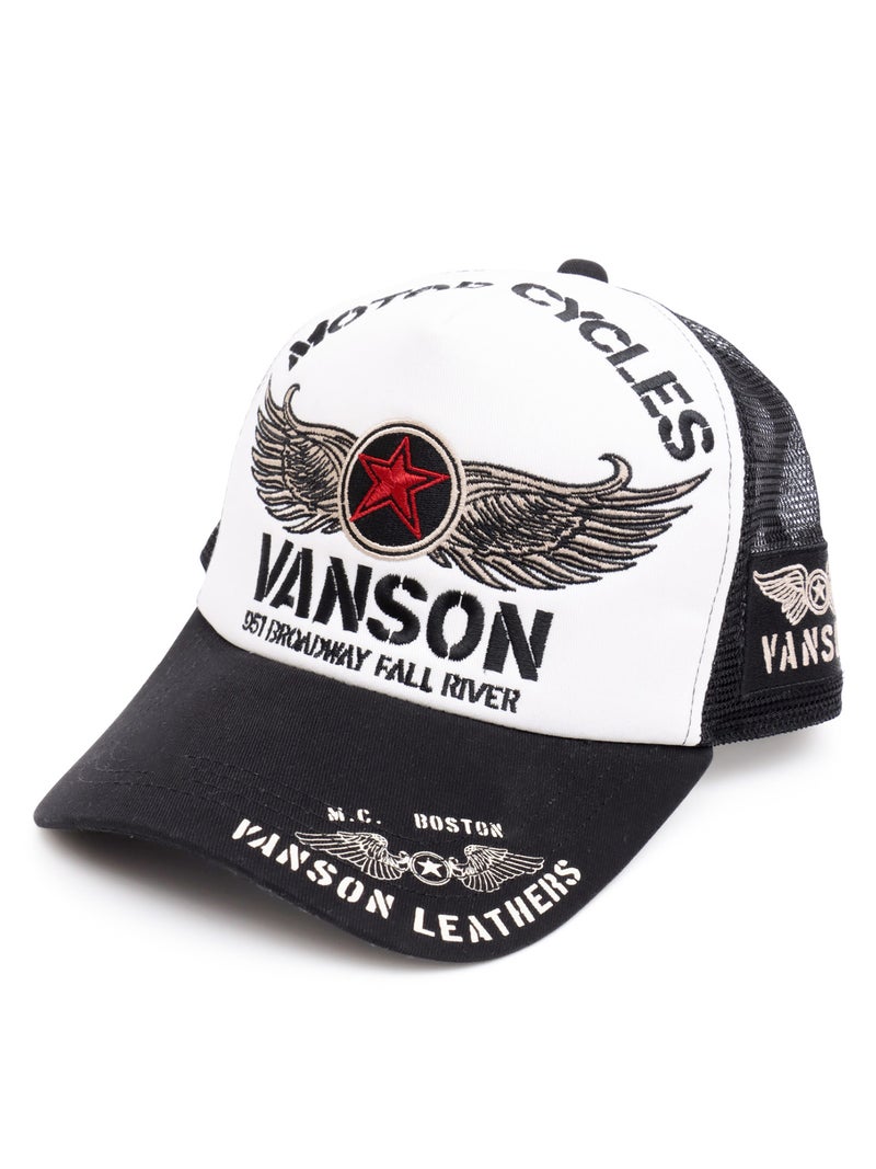 【VANSON】フライングスター ツイルメッシュキャップ