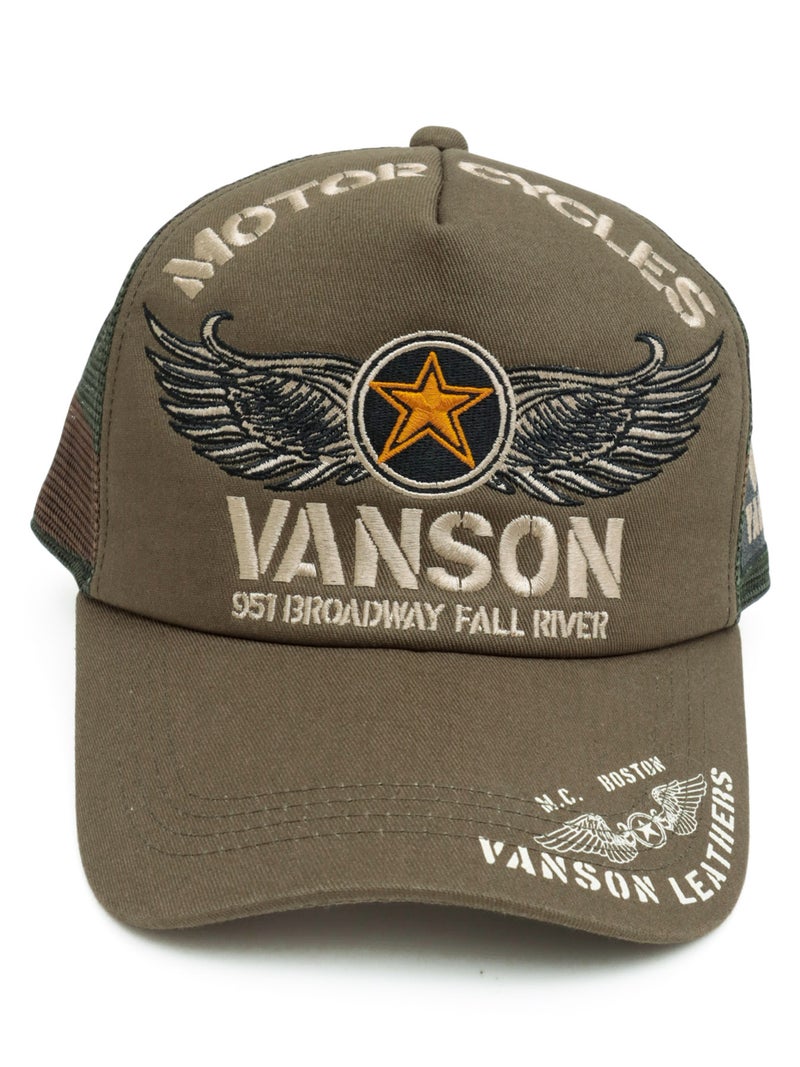 【VANSON】フライングスター ツイルメッシュキャップ