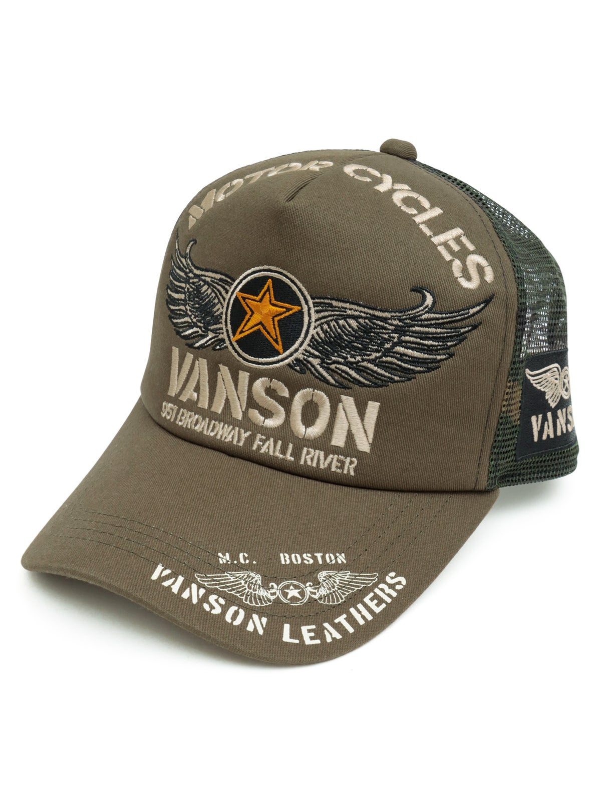 【VANSON】フライングスター ツイルメッシュキャップ