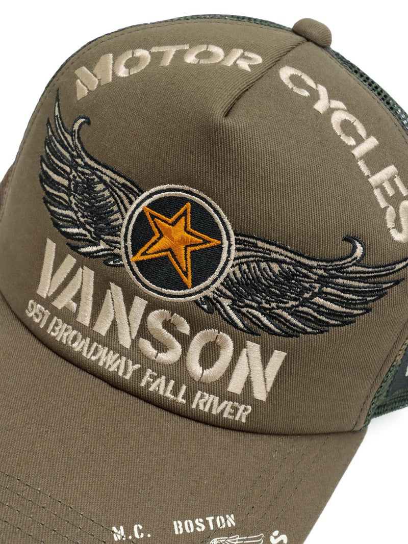 【VANSON】フライングスター ツイルメッシュキャップ