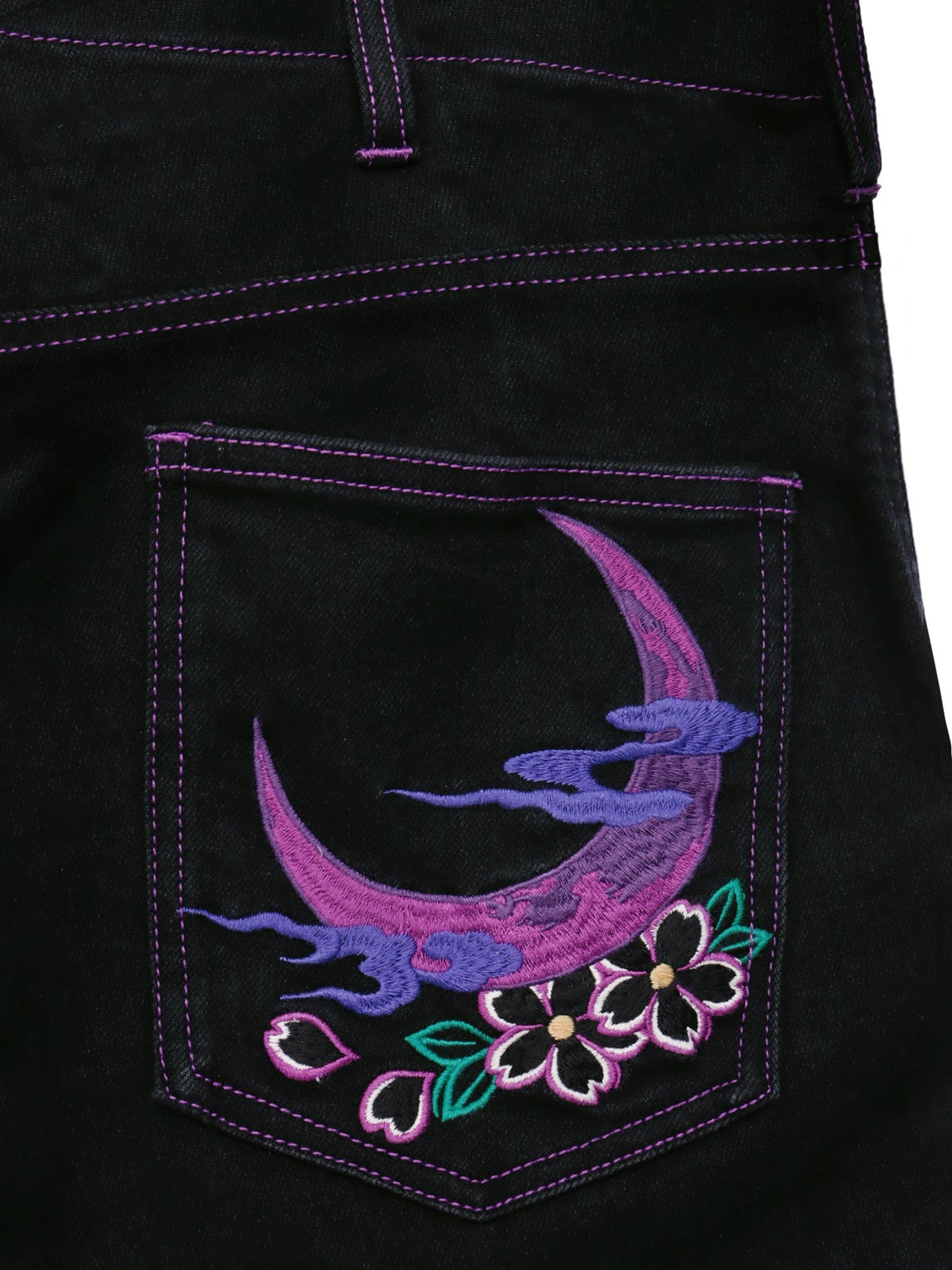 ＜秋の大予約会＞【SUMINEKO】“お猫様”総刺繍デニムパンツ