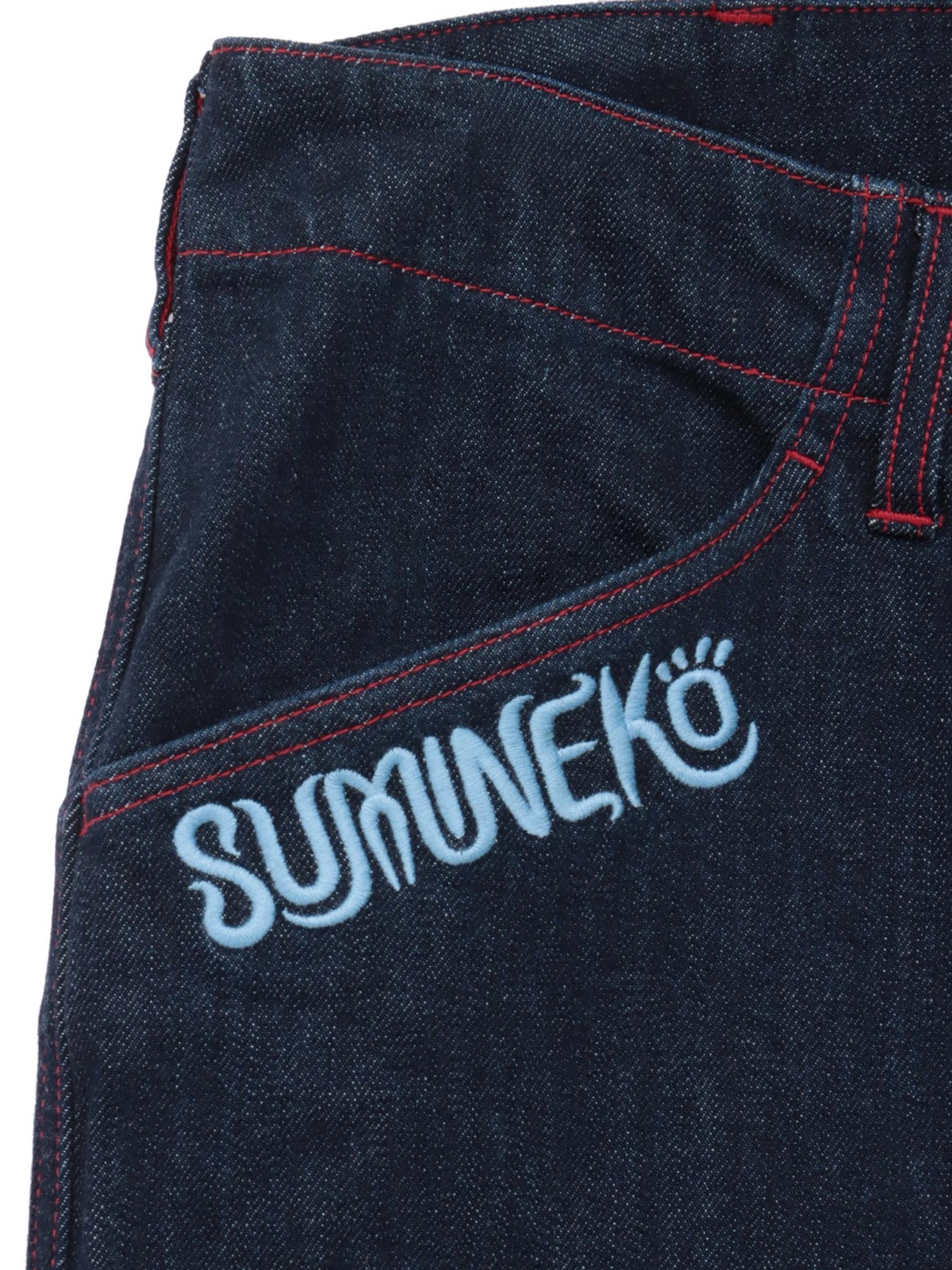  ＜秋の大予約会＞【SUMINEKO】“お猫様”総刺繍デニムパンツ