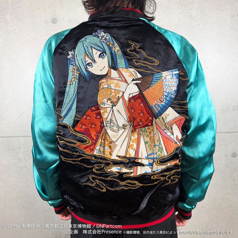 ＜秋の大予約会＞【初音ミク× 葛飾北斎】2beat コラボリバーシブルスカジャン 4L