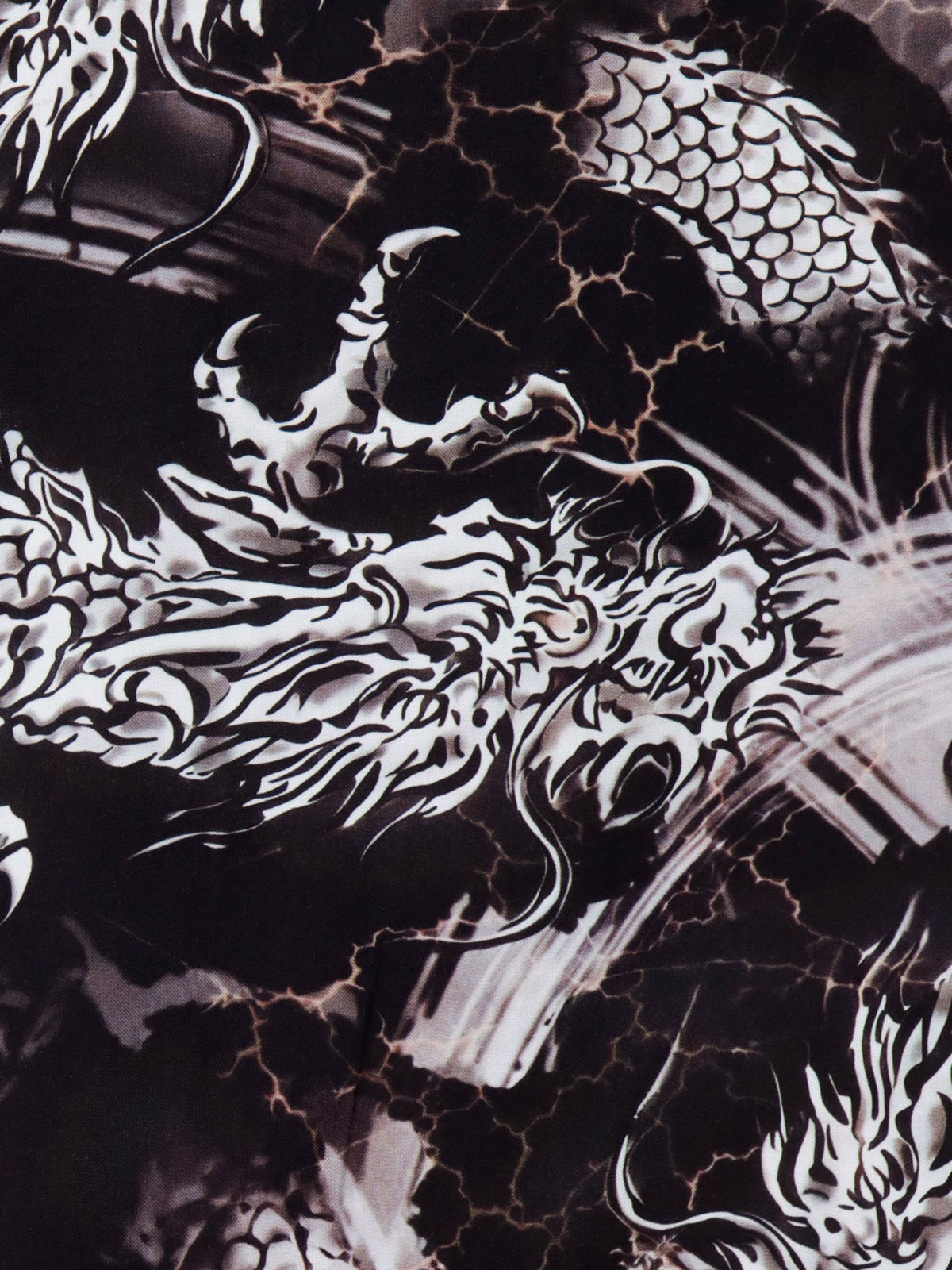 “龍/金魚”プリントアロハシャツ