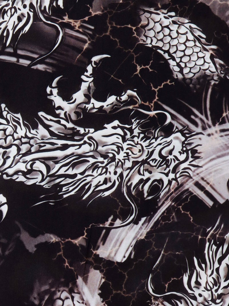 “龍/金魚”プリントアロハシャツ